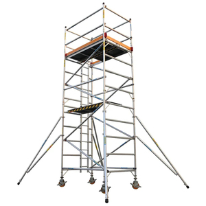 Torre di Ponteggio in Alluminio di Alta Qualità, Stile Industriale, Facilmente Mobile per Costruzioni Esterne - Product Image 5