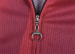 DEZE SPORTSWEAR Maillot de cyclisme professionnel rouge-noir dégradé à manches courtes respirant et à séchage rapide pour vélo de route - Product Image 6