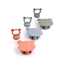 Ensemble de sucettes en silicone YLA sans BPA avec compartiment à glace et plateau pour fruits frais, moule à glace en forme de dessin animé pour l'alimentation aux fruits frais