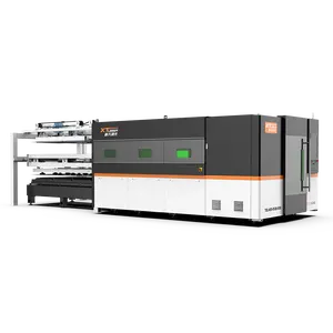 Fast delivery fully automatic loading and unloading system 3000w cnc fiber laser cutting machine with Raycus laser source