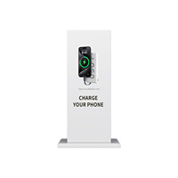 Station de recharge publique multi-batteries universelle portable avec support d'affichage