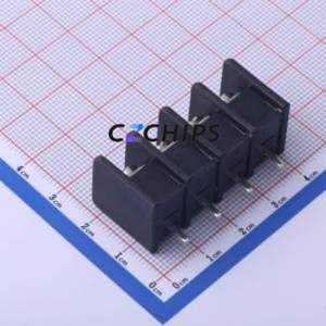 DBT30S-9.5-4P-BK-P Barrier Terminal Block Through hole Component (THT),P=9.5mm Connector Two Sides 9.5mm 1x4P Straight Pin - Product Image 2