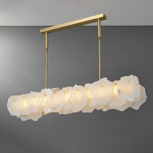 Meerosee sáng tạo LED Vòng đá cẩm thạch ánh sáng mặt dây chuyền hiện đại đá cẩm thạch ánh sáng đèn chùm đèn 400k6040 - Product Image 3