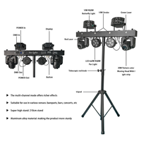 Redsun 5-en-1 Système d'éclairage de scène portable pour DJ, barre LED professionnelle mobile, éclairage d'effet pour discothèque, soirées et événements, contrôle DMX512, indice de protection IP33