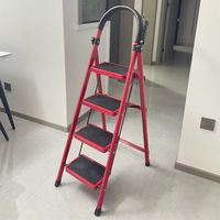 Escalera Doméstica Multiusos Más Vendida, Escalera Portátil de Seguridad de 2/3/4/5/6 Peldaños, Escalera Plegable de Acero