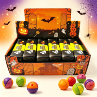 Jouet anti-stress sensoriel souple et craquant en TPR, motif fantôme d'Halloween, nouveauté, mini, pour cadeaux de fête, cadeau pour enfants, boîte de lot amusante