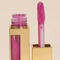 Rouge à lèvres liquide mat à marque privée, waterproof, longue tenue, végétalien, gloss de luxe en tube carré doré, maquillage en gros