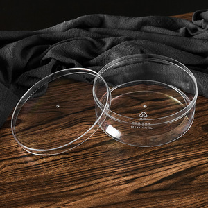 Boîte ronde transparente en plastique avec couvercle, étui de rangement polyvalent pour collations, pâtisseries, cadeaux, emballage de présentation - Product Image 4