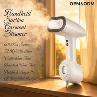 Pro Mini Handheld Suction Garment Steamer 6000Pa 1200W Kecepatan Tinggi Perlindungan Kering Otomatis Mati Saat Tidak Digunakan Bersertifikat CE