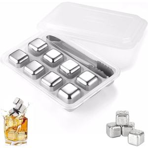304 acier inoxydable métal glaçons pierres de whisky réutilisables roches de whisky boissons pierres de refroidissement pour <span class=keywords><strong>Bourbon</strong></span> OEM - Product Image 4