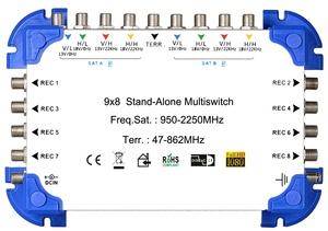 SFMS-9016 Vệ Tinh SOFTEL Cascade Multiswitch 4SAT + 1ANT 950-2150Mhz 5-860Mhz 0/22Khz 100Dbuv 12-20V 13/18V 88Dbuv CN;ZHE - Product Image 4