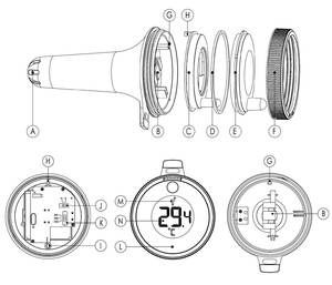 Moniteur numérique de température et d'humidité TX15N, étanche IPX7, thermomètre sans fil pour <span class=keywords><strong>piscine</strong></span> - Product Image 6