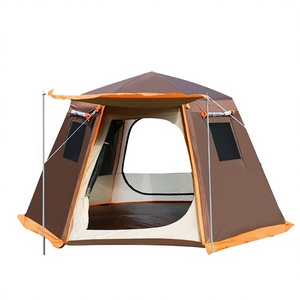Modèle hexagonal entièrement automatique pouvant accueillir une tente de camping de style <span class=keywords><strong>yourte</strong></span> mongole pour le camping familial - Product Image 1