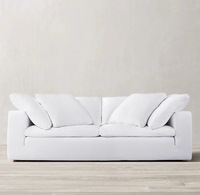 Sofá Individual de Ocio de Estilo Retro Americano, de Tela de Lino y Algodón, para Apartamentos Pequeños, Salas de Estar y Casas de Huéspedes