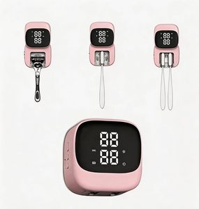 2026 newly designed Hands-free wave induction Automatic open cover <b>LED</b> <b>clock</b> display Toothbrush sanitizers holder - Product Image 4