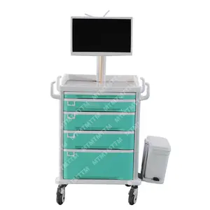 Ospedale mobile stazione di lavoro senza fili di cura medicina trolley con prezzo del computer