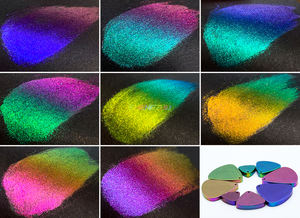 Poudre de maquillage pour les yeux caméléon holographique à <span class=keywords><strong>tarif</strong></span> gratuit Pigment de perle de mica Aurora élevé pour la peinture de voiture en résine pour ongles - Product Image 5