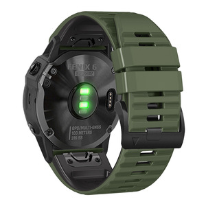 ShanHai Quickfit 26 Correa de Silicona para <span class=keywords><strong>Garmin</strong></span> <span class=keywords><strong>Approach</strong></span> S70 47mm <span class=keywords><strong>S62</strong></span> Fenix 7X 7 6X Pro 5X 5Plus - Product Image 3