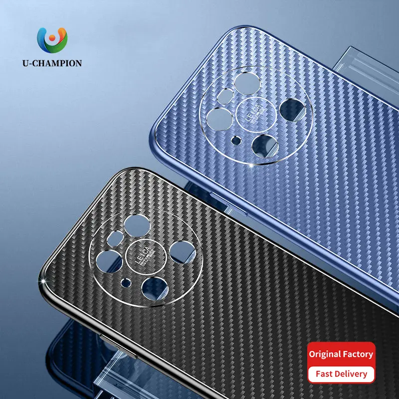 Carbon fiber stripe shockproof phone case used for Huawei Mate 30 40 50 p30 40 50 Nova8 Pro phone case custom logo