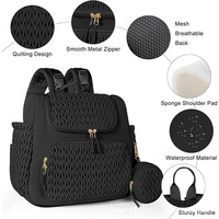 Sac à langer pour bébé réutilisable et écologique avec logo personnalisé, sac à dos de voyage multifonctionnel de grande capacité et de haute qualité