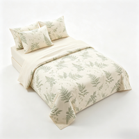Parure de lit en microfibre de polyester à imprimé aléatoire, drap-housse, housse de couette, taies d'oreiller, vente en gros