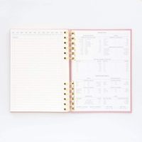 Quaderno con Copertina Rigida Standard, Carta Offset, Agenda Giornaliera Non Datata, Diario di Scrittura, 192 Pagine a Righe, Portapenna Elastico