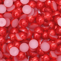 Perles blanches demi-rondes de grande taille 16mm 18mm 20mm 25mm, perles coupées en vrac, perles noires pour sacs, chapeaux, chaussures, vêtements et accessoires