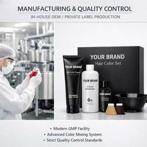 Kit de Coloración Capilar de Marca Privada OEM, Fabricante Profesional de Tintes para el Cabello, Sistema de Coloración Permanente para Salón, Caja con Solución Completa - Product Image 4