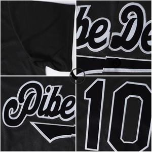 Conjunto de Chaquetas de Béisbol Personalizadas para Niños y Jóvenes, Estilo Vintage, Malla Lisa, Color Negro y Dorado - Product Image 3