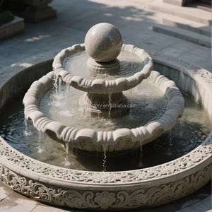 Fontana Scultorea in Pietra per Esterni con Vasche a Livelli, Figure Personalizzate e Rana per Progetti Commerciali e Hall di Hotel - Product Image 5