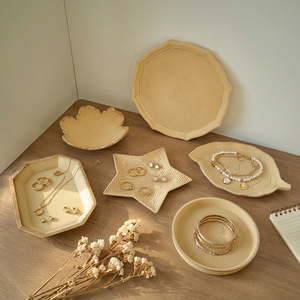 Wooden Jewelry Tray <b>Set</b> Modern Simple Design For Storage Display Decorative Trays With Natural Texture And Elegant Shapes - Product Image 1