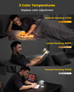 <span class=keywords><strong>Netflix</strong></span> ไฟอ่านหนังสือแบบหมุนได้ชาร์จไฟ USB ปรับสีได้น้ำหนักเบาแบบพกพา - Product Image 5