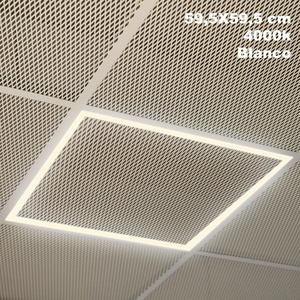 Panel LED de 48W, 4000K, 4400lm, 1,5x59,5x59,5 cm, corte 57,5x57,5 cm, aluminio, ideal para iluminación eficiente en oficinas y... - Product Image 1