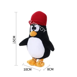 Đồ Chơi Nhồi Bông Mềm Siêu Mềm Tùy Chỉnh Chất Lượng Tốt Đồ Chơi Nhồi Bông Mềm Hình Chim Cánh Cụt Hoạt Hình Đứng 15 Cm Mũ Bơi Tròn - Product Image 1