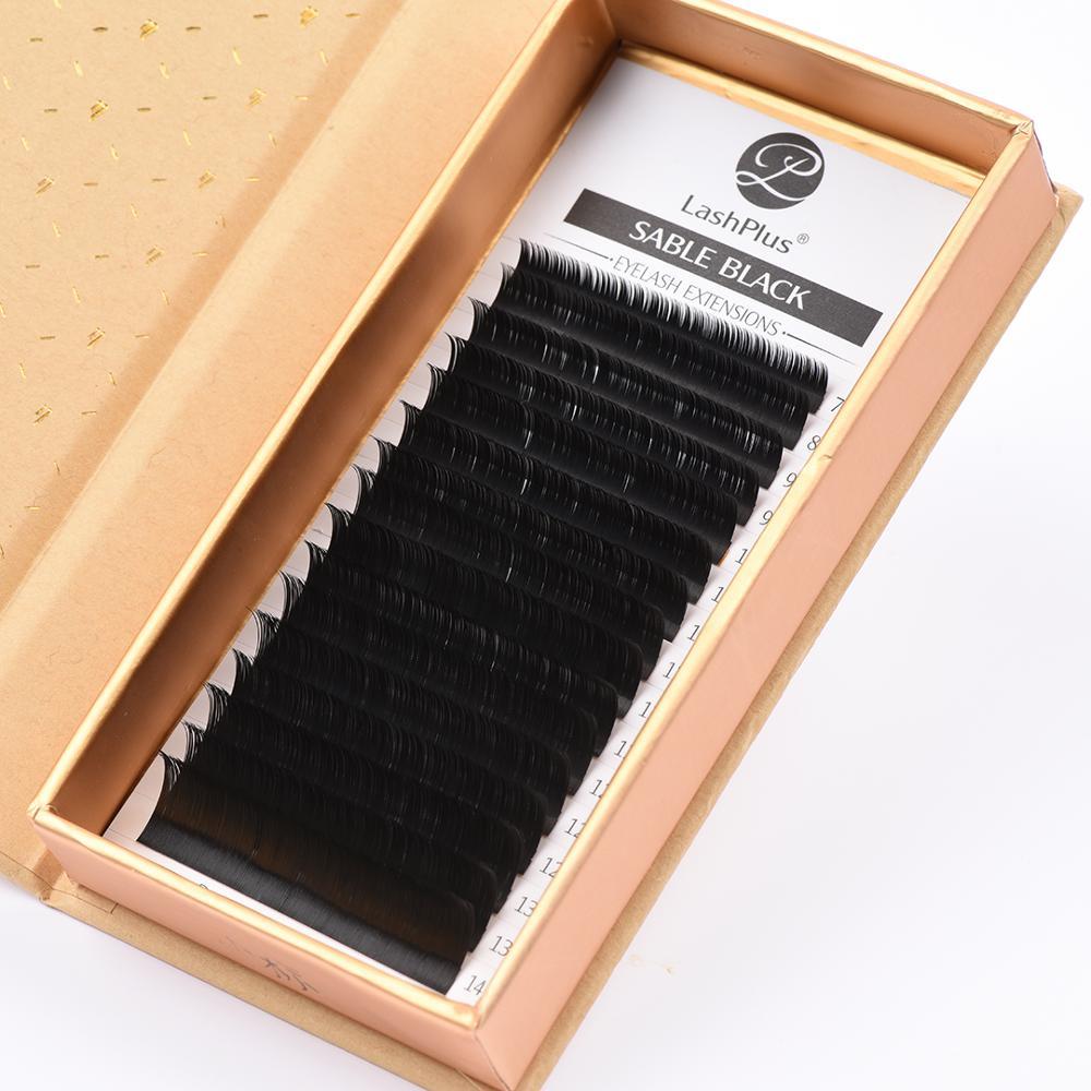 LashPlus 16 Rangées Coréen Marque Privée Vraiment Noir Professionnel En Vrac Synthétique Vison Extensions De Cils
