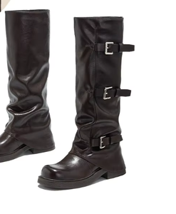 Nouveau 2025 automne pour les femmes, Western Cowboy, Pile de style britannique, chevalier polyvalent - Product Image 4