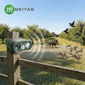 جهاز طارد للطيور والحيوانات يعمل بالطاقة الشمسية بالموجات فوق الصوتية للاستخدام الخارجي في الفناء لطرد الكلاب والطيور - Product Image 4