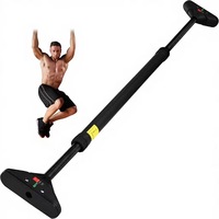Barre de traction réglable CW PLB009 pour portillon, sans perçage, robuste 200 kg, pour tractions, dips et exercices de renforcement du tronc