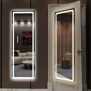 Miroir mural intelligent à écran tactile rétroéclairé à LED moderne pour salon, miroir de salle de bain, miroirs de salon de coiffure avec lumières LED - Product Image 2