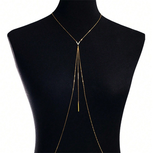 FUAMAY 2025 joyería de moda exótica 925 Plata bohemio elegante borla Bar Y estilo cuerpo cadena elegante Festival - Product Image 4