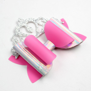 Accessoires pour <span class=keywords><strong>cheveux</strong></span> personnalisés à paillettes sur le thème des personnages <span class=keywords><strong>de</strong></span> Wicked, pinces à <span class=keywords><strong>cheveux</strong></span> <span class=keywords><strong>de</strong></span> princesse en gros, accessoires pour <span class=keywords><strong>cheveux</strong></span> nœuds roses et verts inspirés du film - Product Image 2