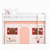 Moustiquaire suspendue 100 % coton, pliable, portable, écologique, pour lit d'enfant, grande hauteur 120 cm, motif floral pastoral, pour chambre de fille
