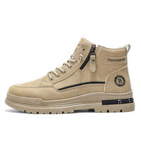 Bottes Martin pour hommes 2025 Nouvelles chaussures de travail montantes d'automne et d'hiver Chaussures de sport décontractées pour hommes Chaussures de protection du travail
