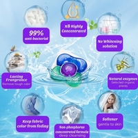 Capsules de lessive écologiques jetables de haute qualité pour le lavage quotidien des vêtements, nettoyage facile, toutes les taches, protection des vêtements