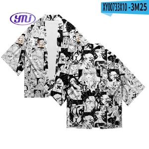 10 stili Demoned <span class=keywords><strong>Slayer</strong></span> Kimetsu No Yaiba <span class=keywords><strong>Cosplay</strong></span> stampa 3D Haori Anime Kimono mantello maglietta estiva - Product Image 6