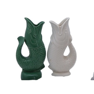Tùy Chỉnh Handmade Nước Jug Bán Buôn Gốm Cá Hình Pitcher Trang Trí Nội Thất Gurgle Cá Hình Nước Jug Gurgling Cod Pitcher - Product Image 4