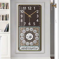 Jam dinding ringan, dekorasi rumah seni, jam dinding ruang tamu, wajah ganda, PVC, Film Tempered tema mewah