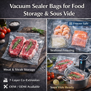 Sacs <span class=keywords><strong>sous</strong></span> <span class=keywords><strong>vide</strong></span> gaufrés anti-odeur PA+PE de qualité commerciale moderne 28cmx15m sans BPA pour la préparation des repas et la cuisson <span class=keywords><strong>sous</strong></span> <span class=keywords><strong>vide</strong></span> - Product Image 3