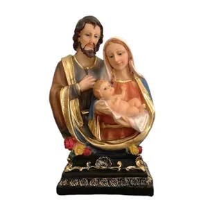 Resin Jesus a family of three games happy home decoration