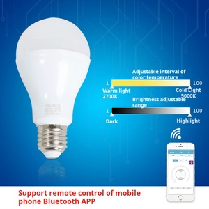 Bombillas <span class=keywords><strong>LED</strong></span> 2,4G Color de atenuación continua 6W 7W Lámpara de <span class=keywords><strong>bombilla</strong></span> Interruptor de temporizador E27 E26 <span class=keywords><strong>LED</strong></span> <span class=keywords><strong>Bombilla</strong></span> inteligente para el hogar - Product Image 2